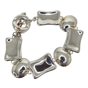 RLM Studio 925 Sterling Silver Modernist‎ Toggle Bracelet Robert Lee Morris49g